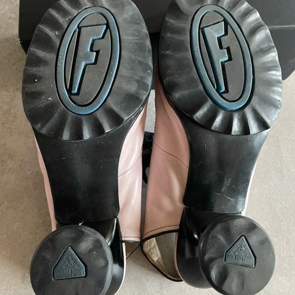 Fluevog mini puddin baby pink and black lace vintage rockabilly open toe 10.5 - Picture 4 of 9